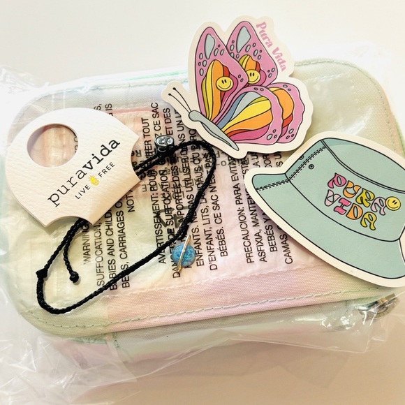 Pura Vida Watercokor Jewelry Case Set with gift bracelet and stickers - Picture 10 of 12